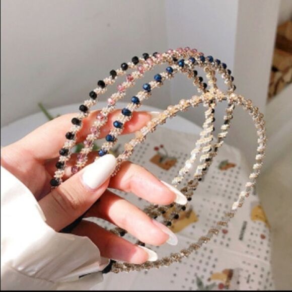 Thin Jeweled Headbands - Picture 3 of 8